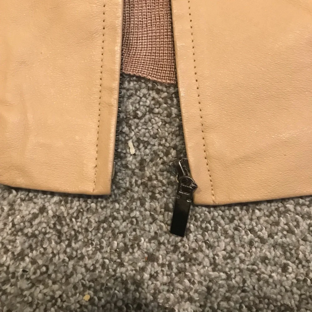 Lorenier Leather Wool Blend Sweater Jacket - Size XXL